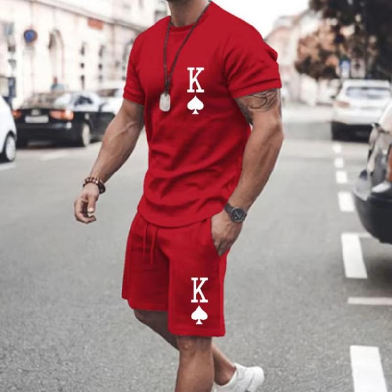 Summer Men's Clothing 3d Printed Man Casual Fashion Short Sleeve Set Man Fashion Printed Short Sleeve Shorts Two-Piece