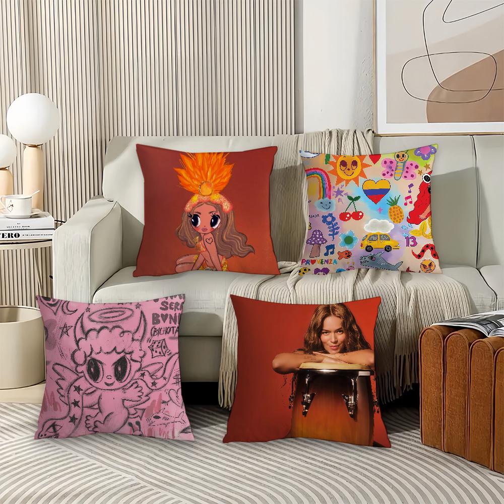 Singer K-Karol G Funny Pillow Case Suitable For Bedrooms Living Rooms Cars Home Decoration