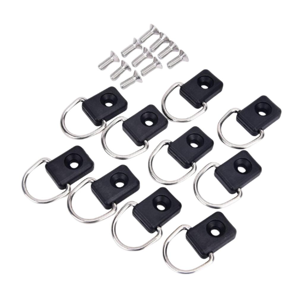 Kayak D Rings Buckles Lightweight Rope Buckle Safety Tie Down Loop, Deck Fitting Accessory
