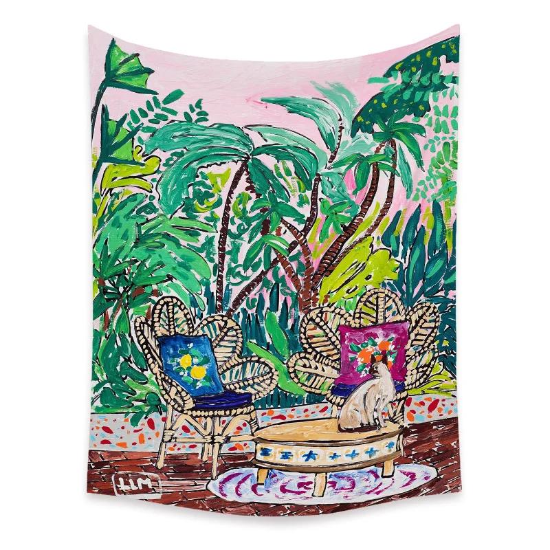 Bohemian Schlafzimmer Wanddekoration Makramee Wandbehang Teenager Ästhetik Indie Zimmerdekor Anime Wandteppich Großer Stoff Wandteppich