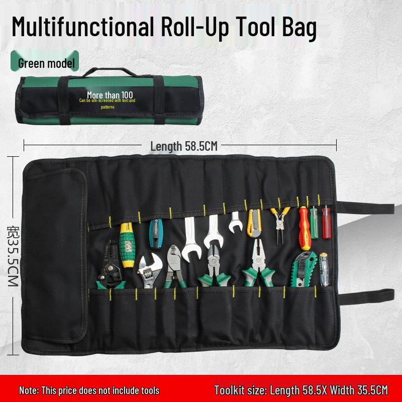 Multifunktionale Roll-Up Werkzeugtasche mit Taschen für Elektriker
