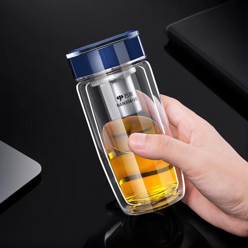 Wanxiang Double-Layer Heat-Resistant Glass Mug
