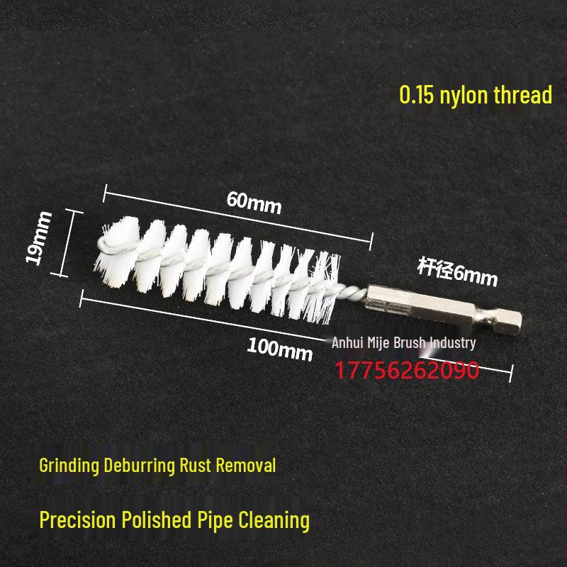 Electric Hex Shank Copper Wire Brush for Deburring, Rust Removal, Grinding, and Polishing