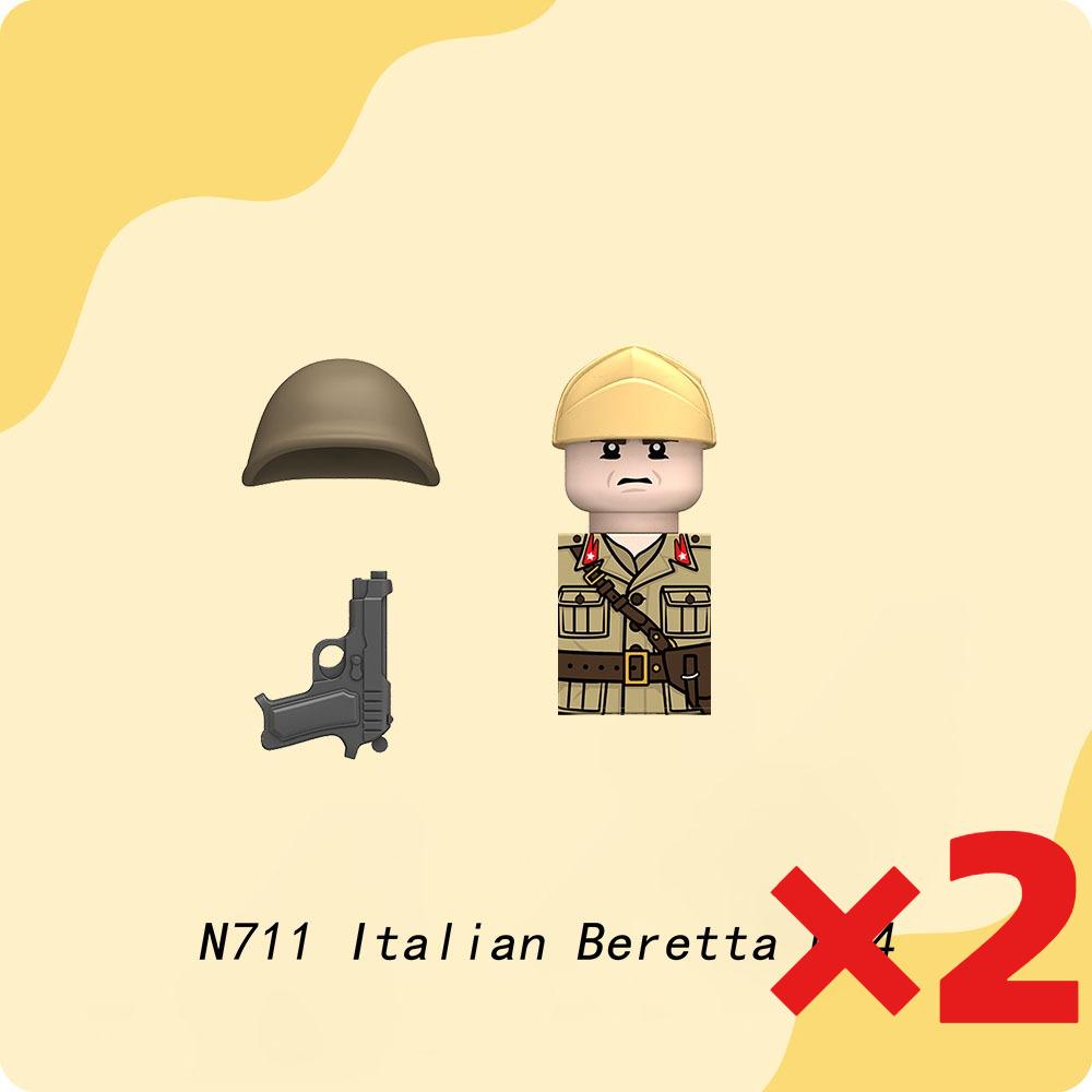 Ww2-Era Military-Themed Army Italian Soldiers First-Class Miniature-Figureures High-Standard Accessories High-Standard Construction-Set