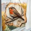 Bird Hanging Sign Vintage 2D Bird Wooden Signage Rustic Wall Decoration Sign for Farmhouse Home Front Door Wall Window