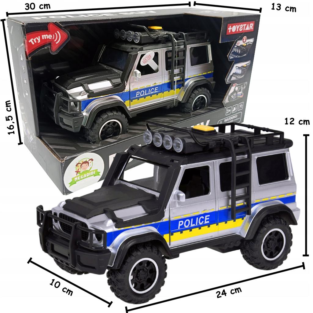 SUV della Polizia Auto con Trazione, Luci, Suoni Polizia Porte Apribili