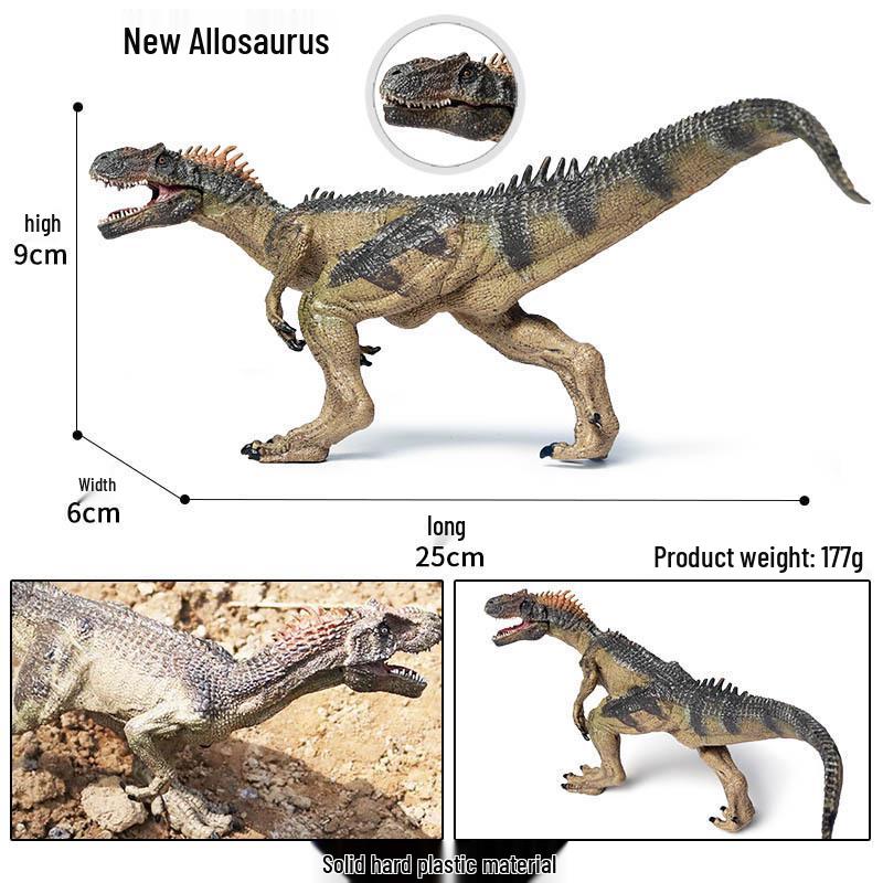Solid Carnotaurus Dinosaur Model Toy for Kids - Plastic Ornament Figure