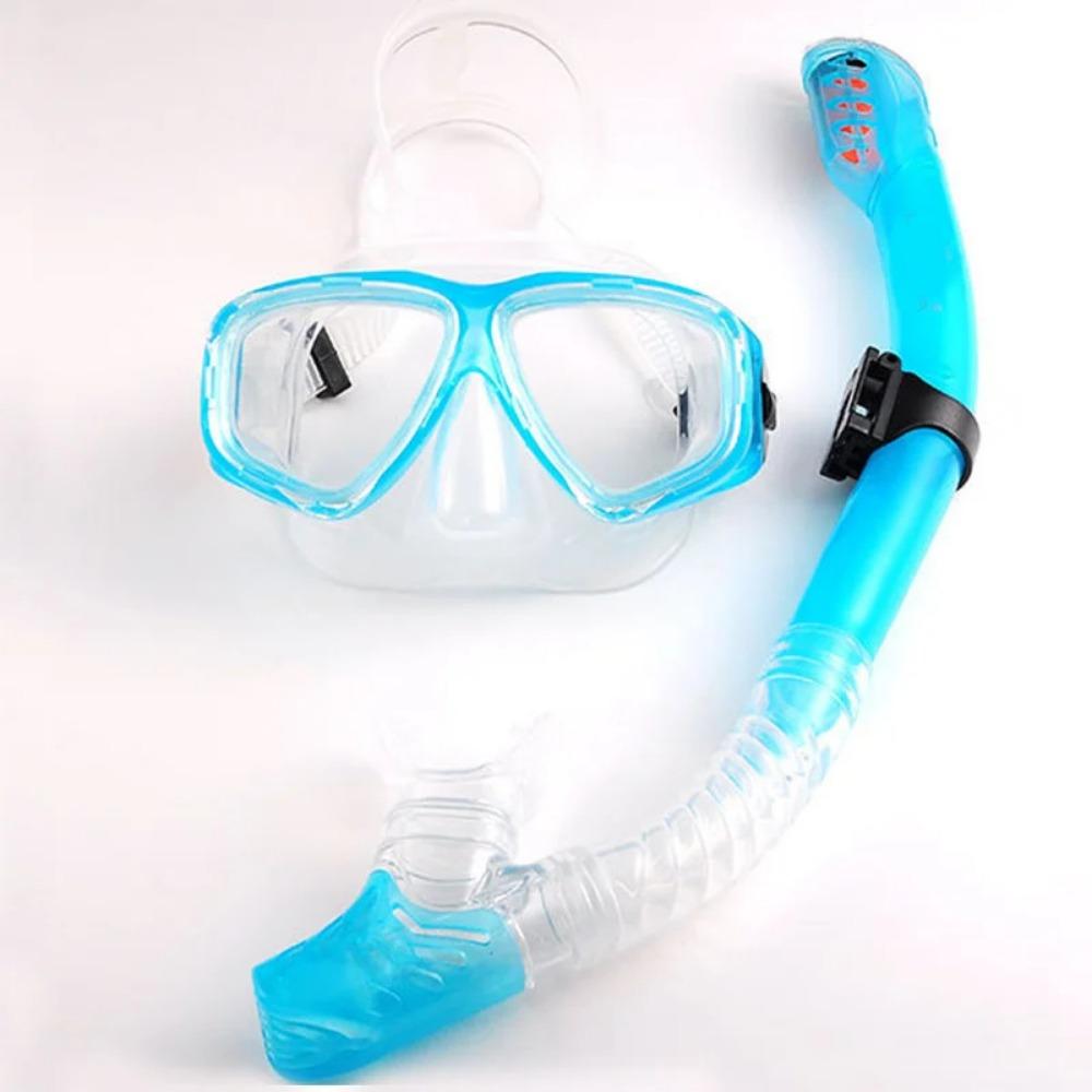 Tempered Glass Diving Goggles Full Dry Snorkeling Set