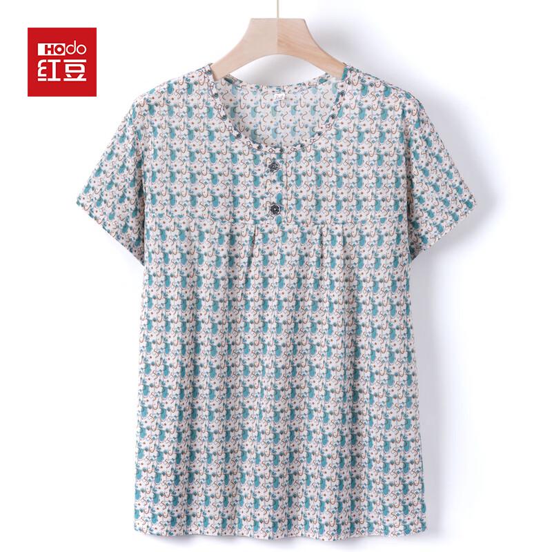 Hodo Women s Summer Loose Cotton-Blend Short Sleeve Top 3XL