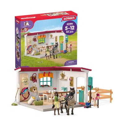 Schleich Horse Club Clubhouse Playset | Ages 6+ Realistic Gimmick Toy | 42591
