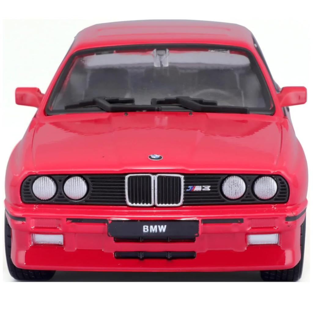 Bburago 1/24 Scale BMW M3 (E30) 1989 Red Diecast Model Car, 1:24 Scale 1988 BMW 3 Series M3 18-21100 RD