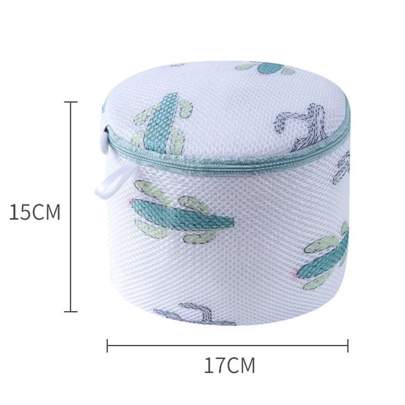 Printed Bra Laundry Bag Thicken Fabric Bra Cylinder Storage Bag Fixed Bra Protection Washing Bag