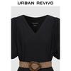 UR2026 Women's V-Neck Wide Belt Maxi Dress