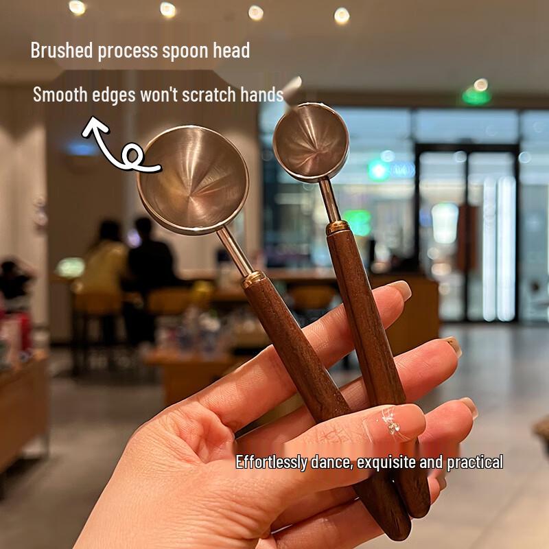 Stainless Steel & Walnut Coffee Measuring Spoon