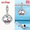 Genuine copper Luminous Halloween Charm Bead Charms Zombie Skeleton Dangle Bead Compatible With Authentic Bracelets Do It Yourself Fine Jewellery Gift