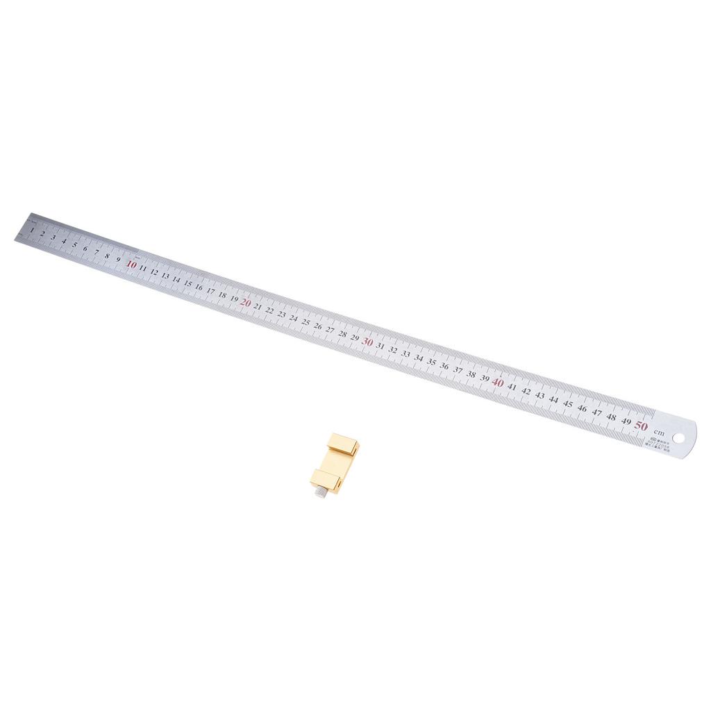 Aluminum Woodworking Ruler with Positioning Block Carpenter Measuring Tool for Precise Measurement In Carpentry Projects