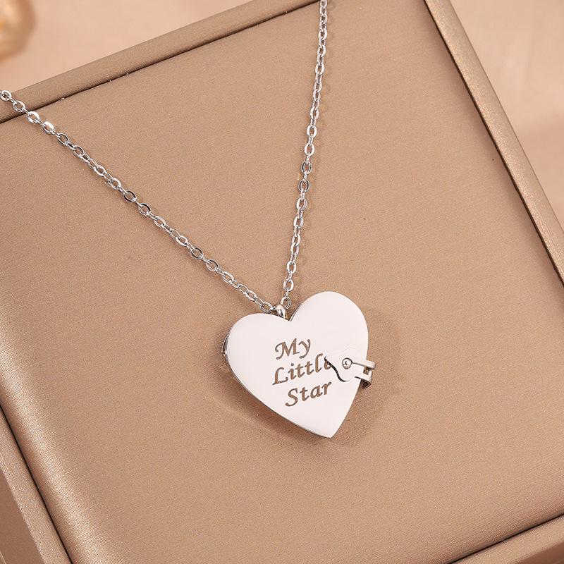 Titanium Steel Love Letter Pendant Necklace for Couples - Clavicle Chain for Girls.