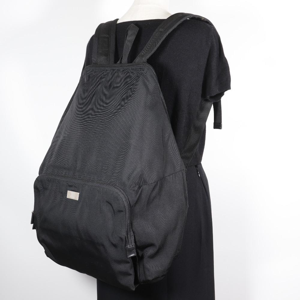 Gucci Rucksack Rucksack Tagesrucksack 019.0302 schwarz Nylon-Canvas Unisex Gebraucht