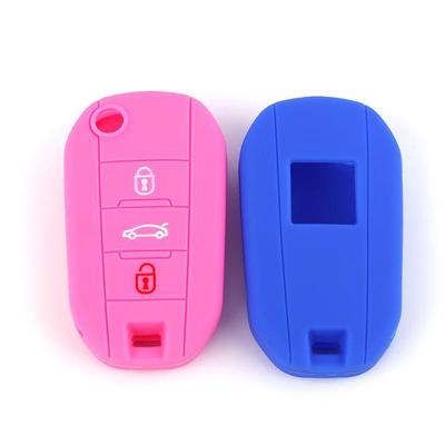 3 Button Fold Silicone Car Key Fob Protection Cover for Peugeot 308S 4008 5008 Key Case Accessories