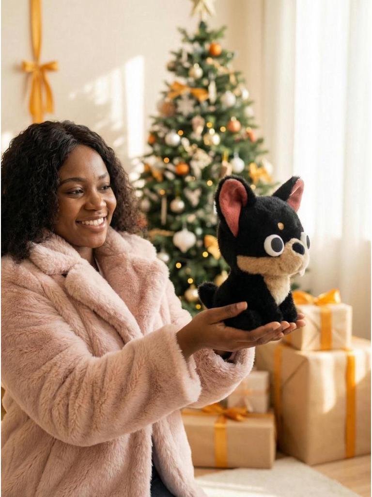 Evil Chihuahua Plush Doll - Creative Desktop Pet Ornament & Children's Birthday Gift