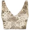 USA Womens/Ladies Pro Leopard Print V Neck Slim Sports Bra