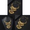 Ethnic Style Coin Pendant Necklace With Tassels For Party Wear Womens Jewelry