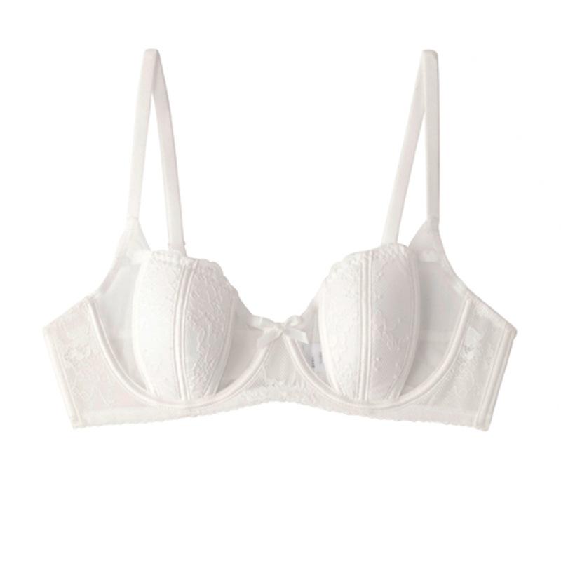 Rabbit ear underwear summer breathable women gather big breasts show small sexy pure desire women lace bra cover