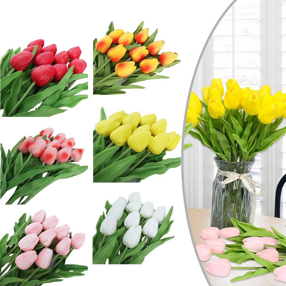 10 stuks Levenschtechte Kunsttulpen voor Tafeldecoratie Portiek Raamdecoratie