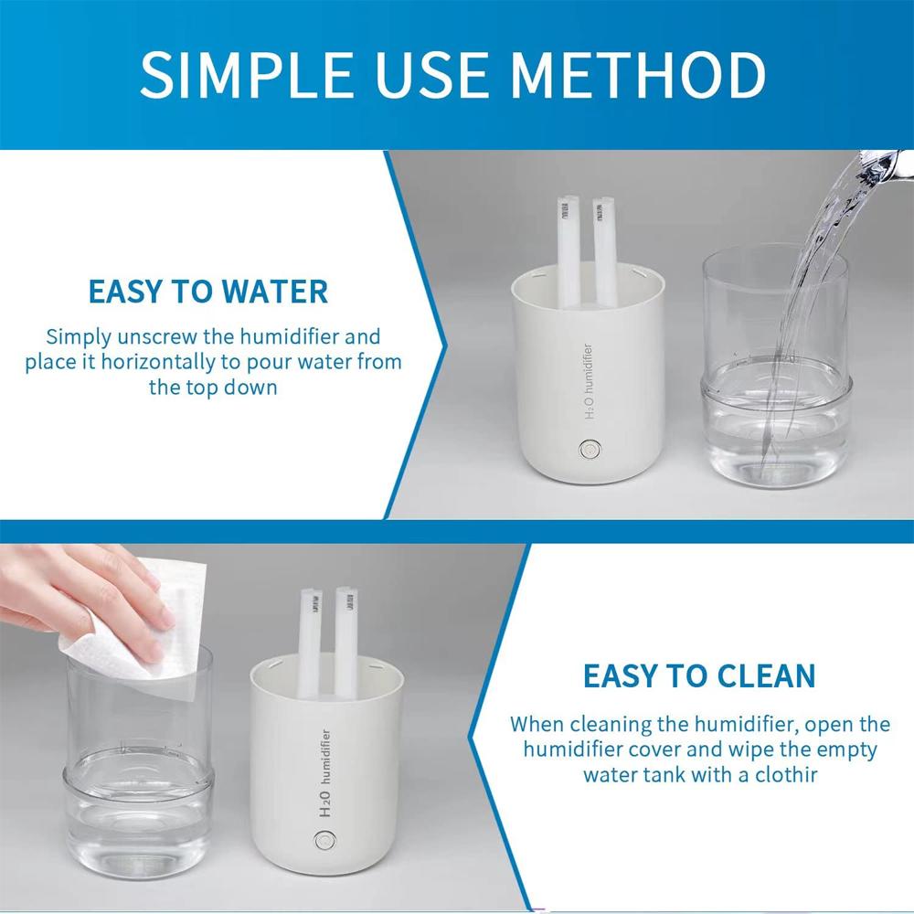 Portable Humidifier Aroma Diffuser Essential Oils Air Humidifier Rechargeable Nano Cool Mist Humidifiers For Bedroom Car Travel