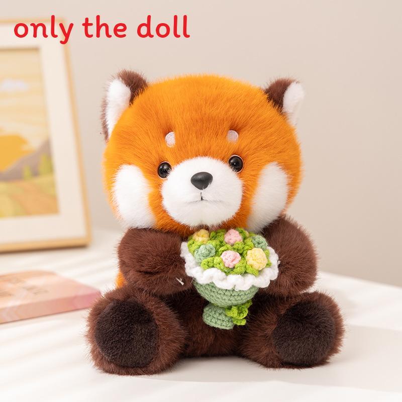 Sehr wertvolles Waschbär und Murmeltier Plüschtier mit umarmendem Blumen-Design für Kinder Geschenk-Sammlung