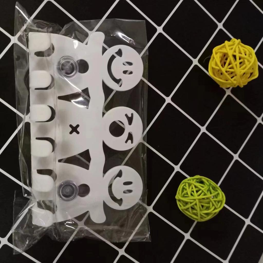 Suction Cup Cartoon Toothbrush Holder Cute Smiley Toothbrush Holder Plastic Small Character Toothbrush Hanging Toothbrush Holder