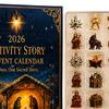Religious Christmas Keepsakes 2026 Nativity Story Advent Calendar, 24 Days Countdown Calendar Tree Pendant Set with 2D Acrylic Keepsake Ornaments for