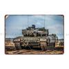 German Main Battle Tank Metal Sign Cave Painting Create Character Club Bar Tin Sign Poster