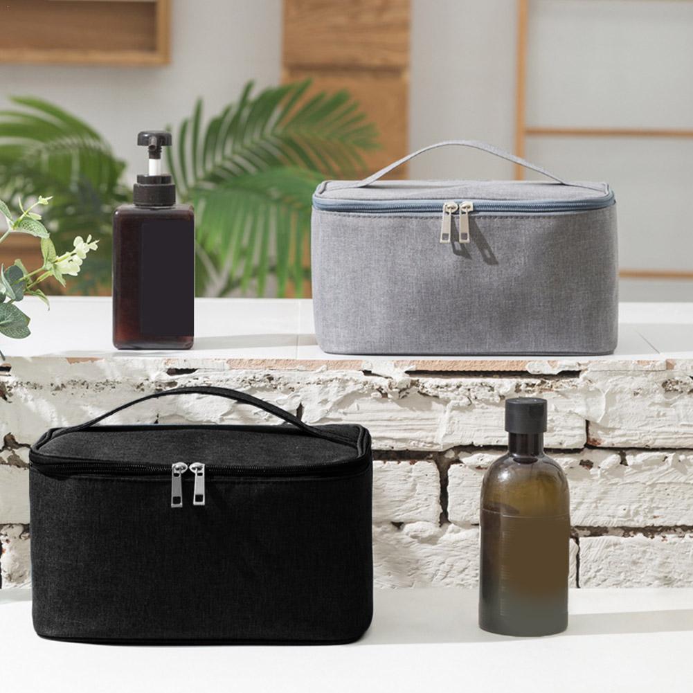 Oxford Cloth Storage Bag Square Business Travel Toiletry Bag Portable Handbag Wash Bag Double Layer Large Capacity Cosmetic Bag