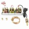 2'' 52mm Auto Car Oil Pressure Water Temp Amp Meter Gauge With Sensor Triple Gauge Set Mechanical Chrome Panel Black Face