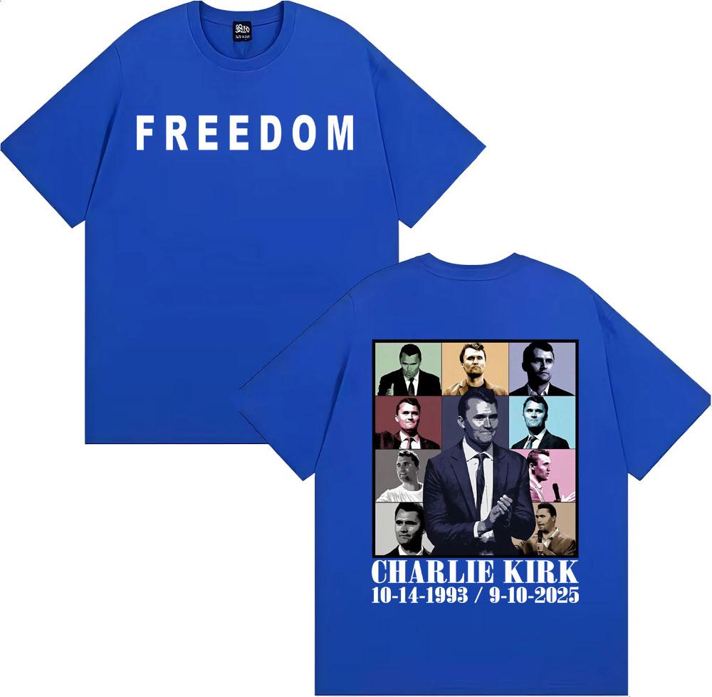 Justice for Charlie Kirk Memorial Freedom Tshirt Unisexs Clothing Fashion High Street Trend T Shirts Cotton Comfort Casual Tshirt