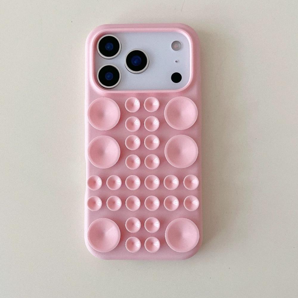 

Full Screen Suction Cup Soft Silicone Phone Case For iPhone 17 16 15 14 Pro Max 13 Candy Color Glossy Back Cover With Clear Box For iPhone 13