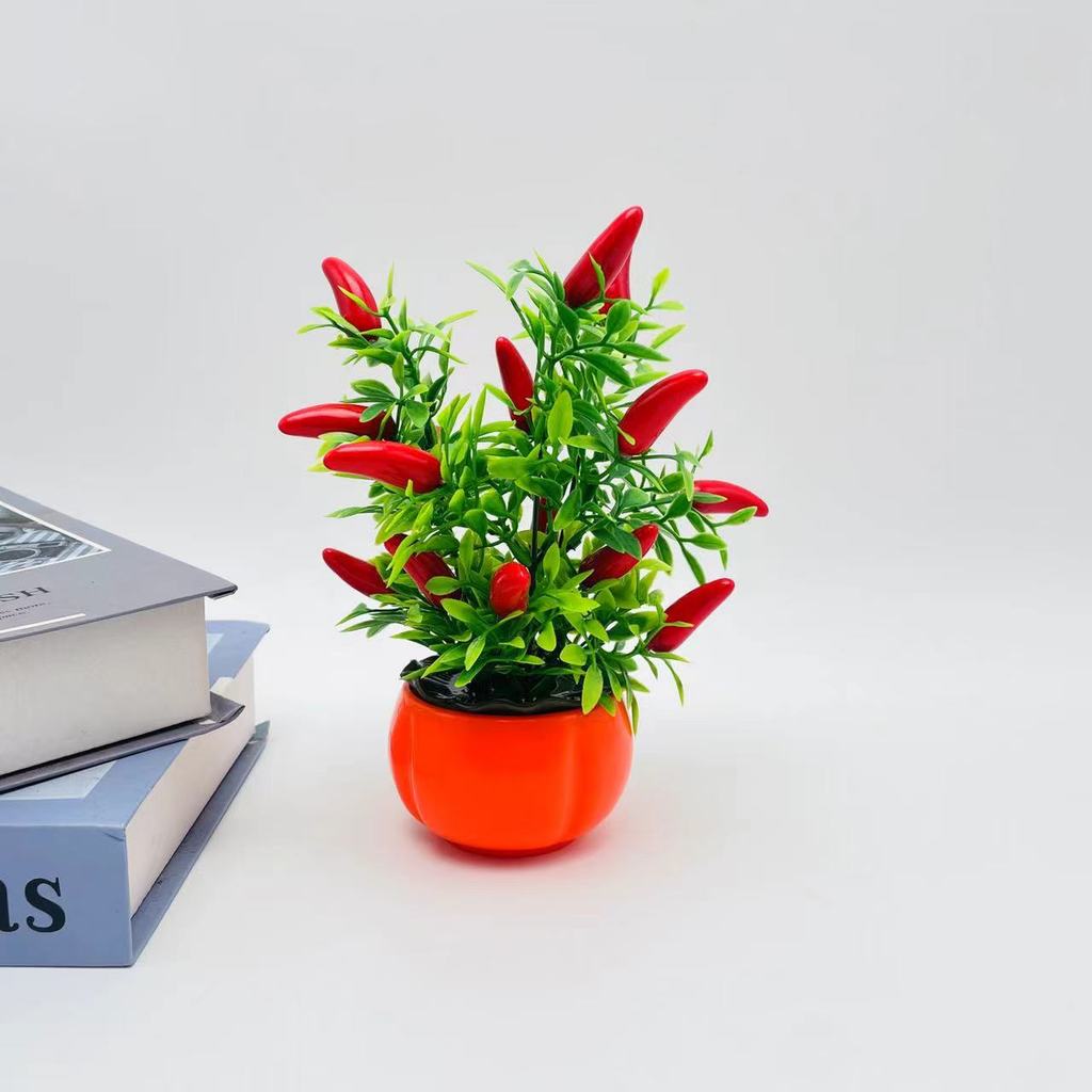 Fake Realistic Orange Fruit Tree Bonsai Celebration Decor Tabletop Arrangements