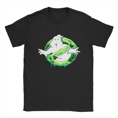 Oversized TShirt Beach Ghostbusters Slimer Neon Hippie T Shirts Cotton Tshirt for Unisex Y2K Funny Loose Short Sleeve Tops