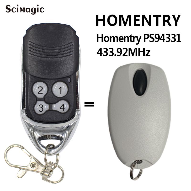 Remote Control 433.92MHz Transmitter For Homentry PS94331 Garage Door