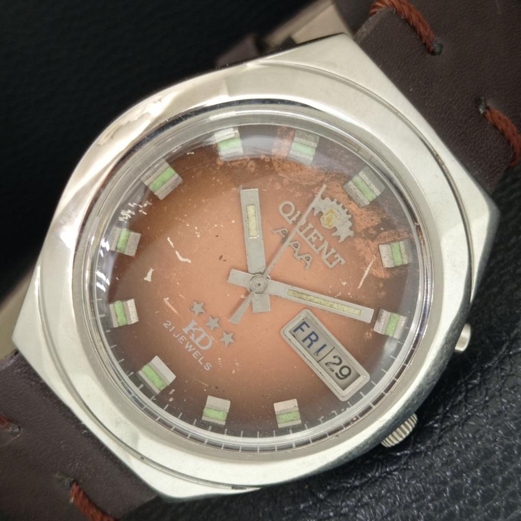 

VINTAGE ORIENT AAA KD AUTOMATIC 46943 JAPAN MENS ORIGINAL DIAL WATCH a704946-1