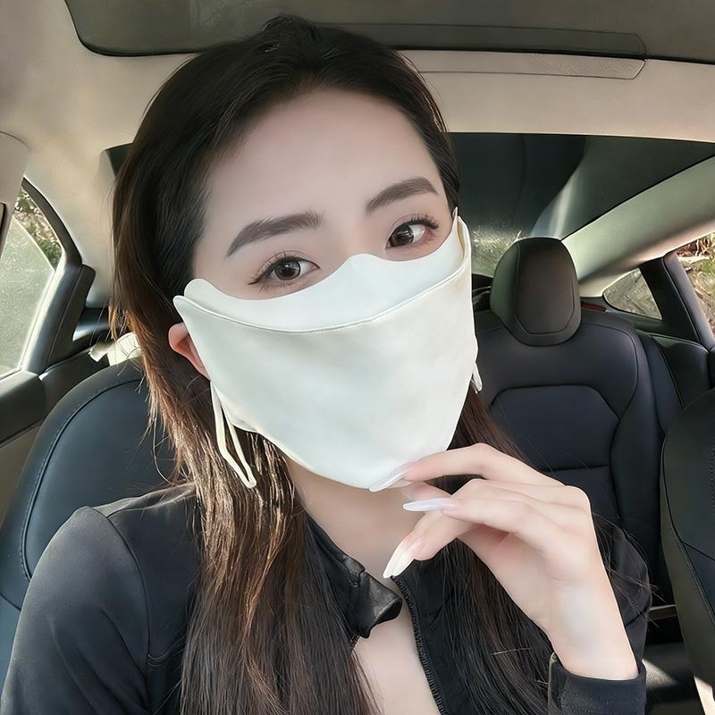 

Ice Silk UV Protection Face & Neck Mask Breathable Sunshade Cooling Cover for Cycling Outdoor Sports Short бежевий