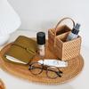 Mehrzweckhalter mit Griff aus echtem Rattan, Löffelhalter