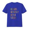Funny Mom Life Leopard Print Spliced Color Letter Mama Mommy Bruh Casual Streetwear T Shirt Vintage Washed Slightly Fashion