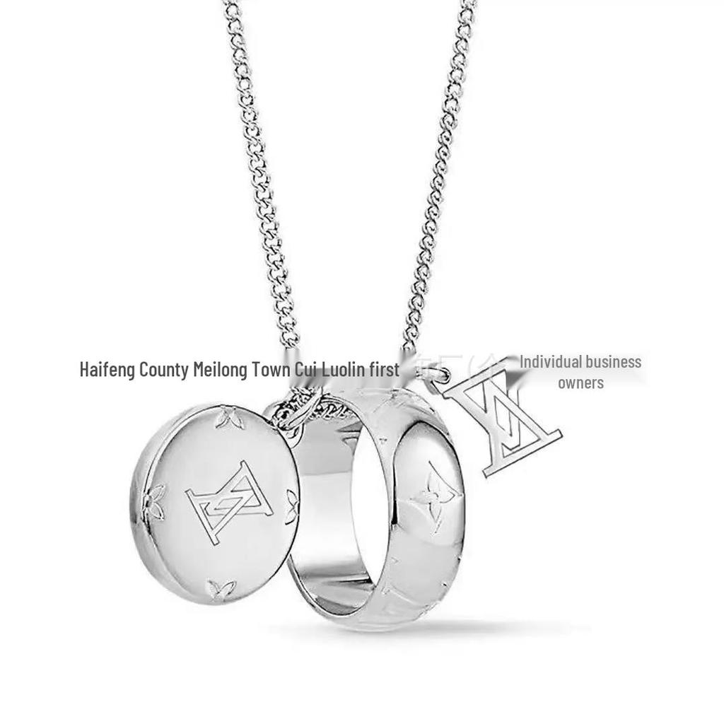 Donkey's Classic Turquoise Pendant Necklace: Trendy Unisex Clavicle Chain for Couples