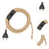 Covered Lamp Cord with Switch Button and Plug for Floor Lights Pendant Light 1.8m