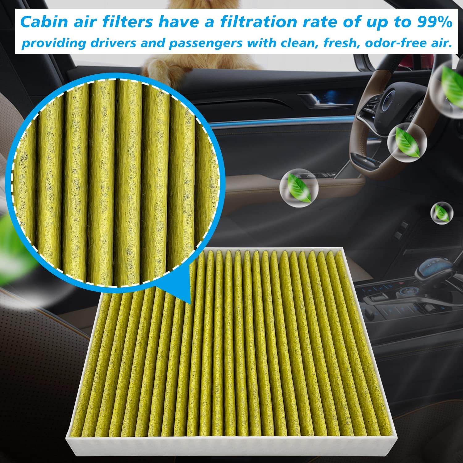 

for Cabin Air Filter JM683 Fits for GLADIATOR (2020-2025), WRANGLER (2018-2025), Replacement for 68301863AA, CF12450