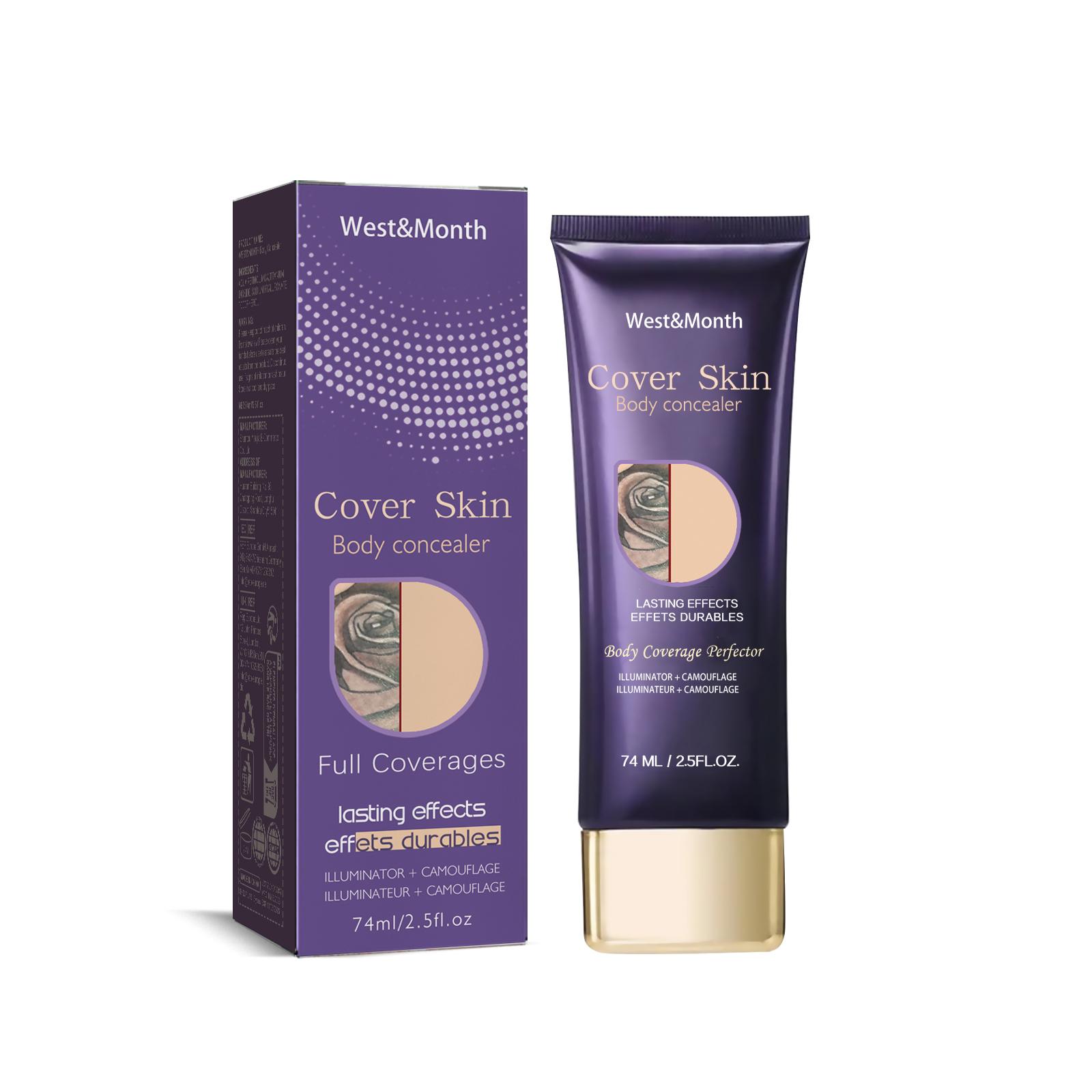 West&Month Body Concealer Waterproof Concealer for Covering Tattoos, Scars, and Birthmarks Invisible Body Concealer