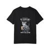 Crew Neck T Shirt White Cat with Coffee and Text Graphic Print for Casual Wear