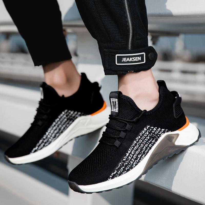 Fashion New Men's Casual Shoes Summer Simple Black White Sneakers Fashion Breathable Sneakers 6/8/10cm Invisible Height Increasing Shoes